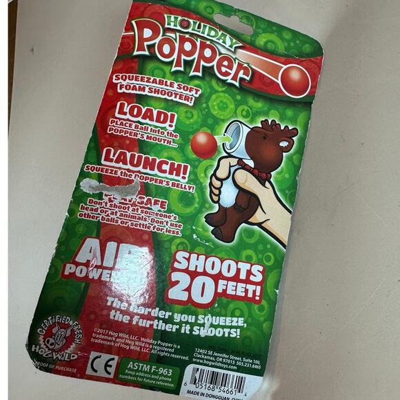 Holiday Popper Reindeer Hog Wild Christmas Stocking Stuffer NEW - Picture 3 of 4
